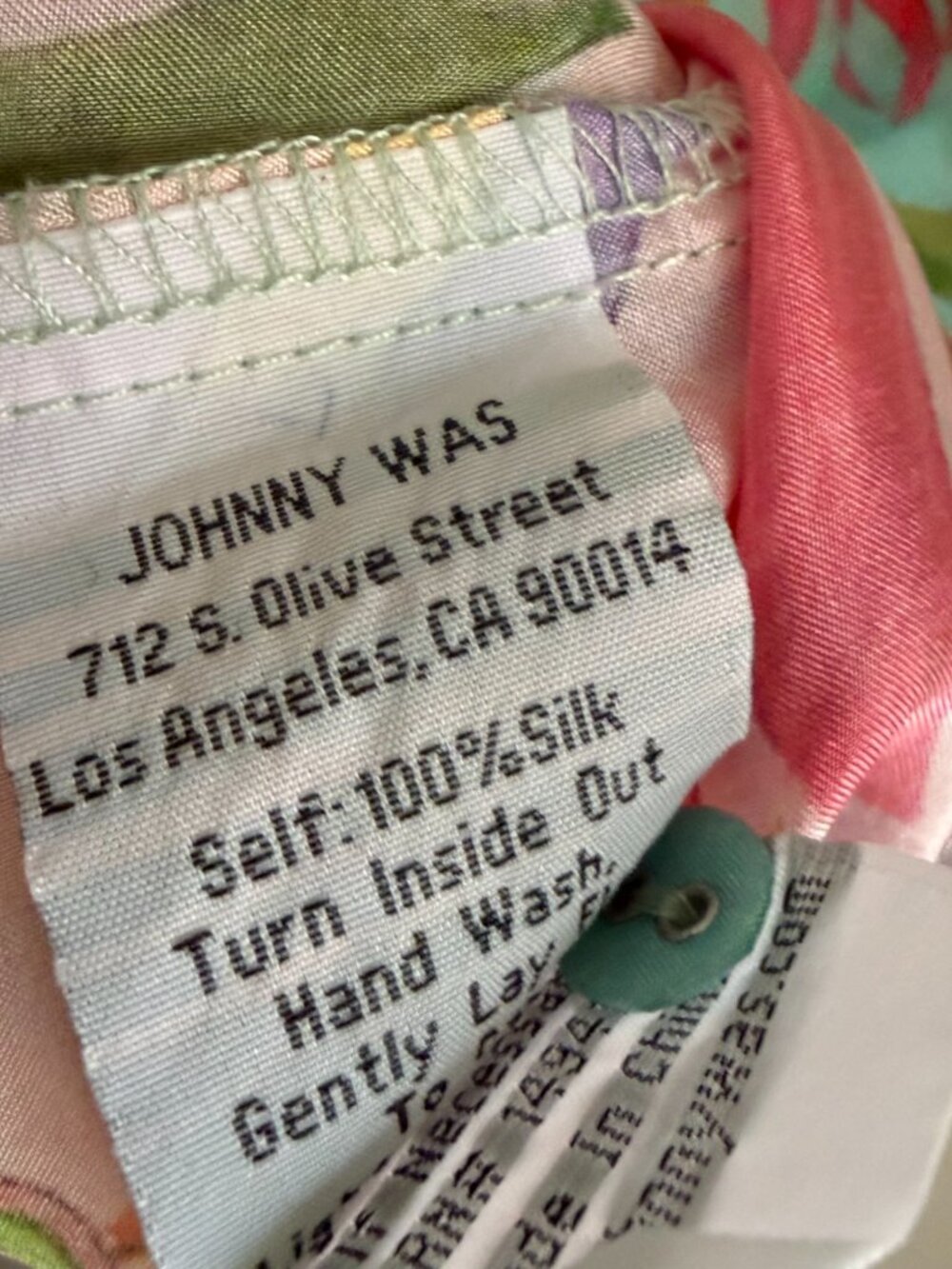 Johnny Was Vacanza Kayla Silk Button Blouse Size XL NWT $295 - Picture 5 of 5